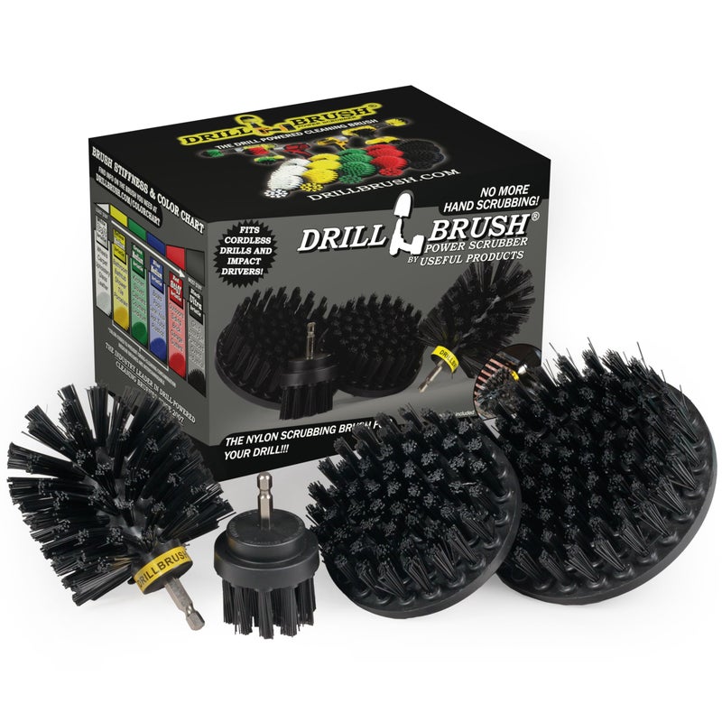 Drillbrush BBQ Grill Cleaning Kit - Safe Nylon Grill Brush | Drill Brush Set - Ultra Stiff Power Scrubber Attachments for Loose Paint  De-Scaling Rust and Graffiti Removal on Stone  Brick and Masonry - Image 1